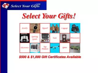 Select Your Gifts!