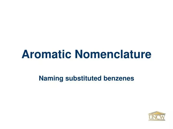 aromatic nomenclature