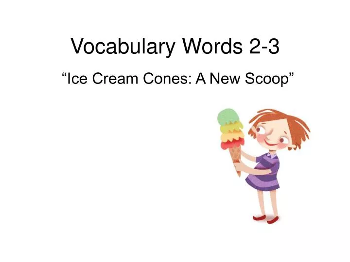 vocabulary words 2 3