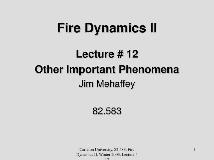 fire dynamics ii
