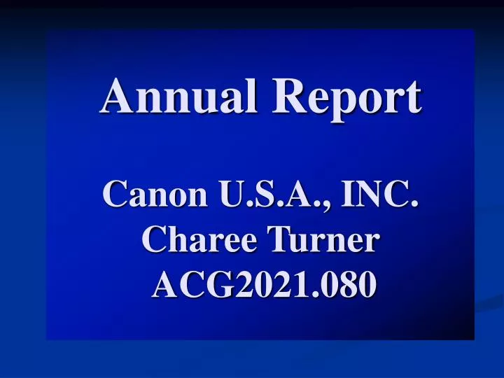 annual report canon u s a inc charee turner acg2021 080