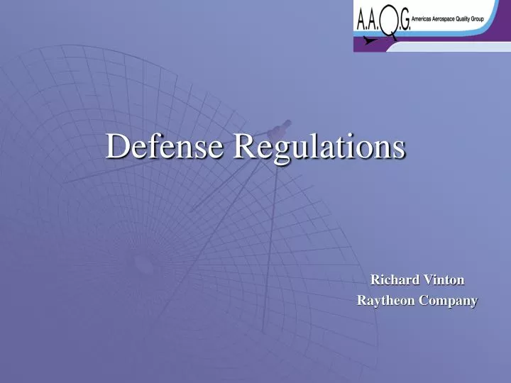 defense regulations