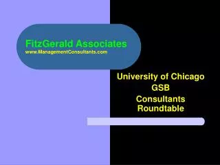 FitzGerald Associates ManagementConsultants