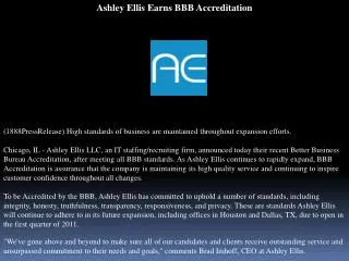Ashley Ellis Earns BBB Accreditation