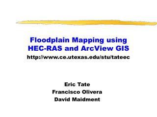 Floodplain Mapping using HEC-RAS and ArcView GIS
