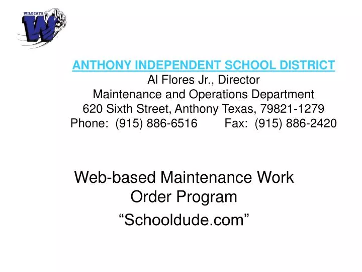 web based maintenance work order program schooldude com