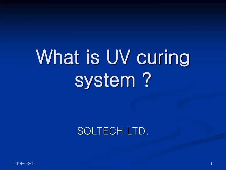 what is uv curing system
