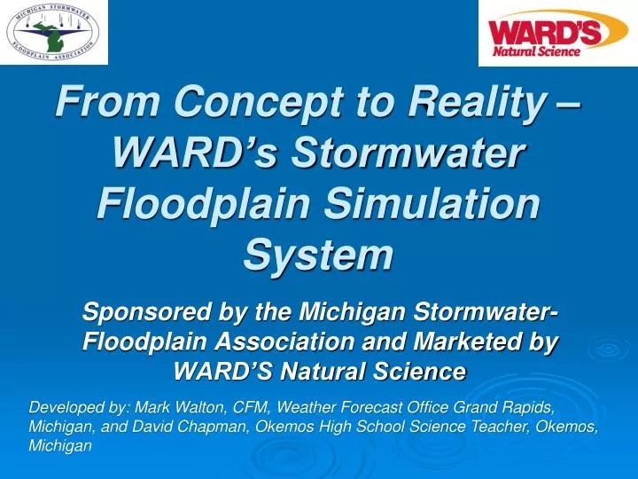 from concept to reality ward s stormwater floodplain simulation system
