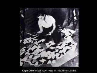 Lygia Clark (Brazil, 1920-1988), in 1958, Rio de Janeiro