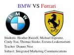 BMW VS Ferrari - slide 1