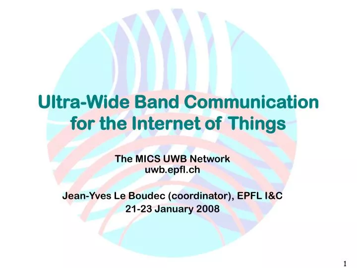 ultra wide band communication for the internet of things