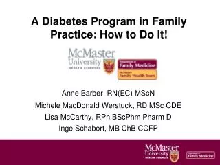 A Diabetes Program in Family Practice: How to Do It!