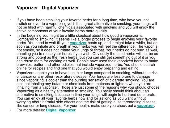 vaporizer digital vaporizer