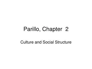 Parillo, Chapter 2