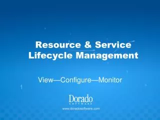 Resource &amp; Service Lifecycle Management