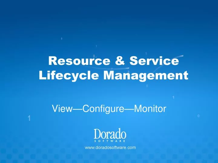 resource service lifecycle management