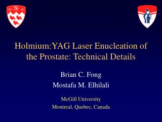 Holmium:YAG Laser Enucleation of the Prostate: Technical Details