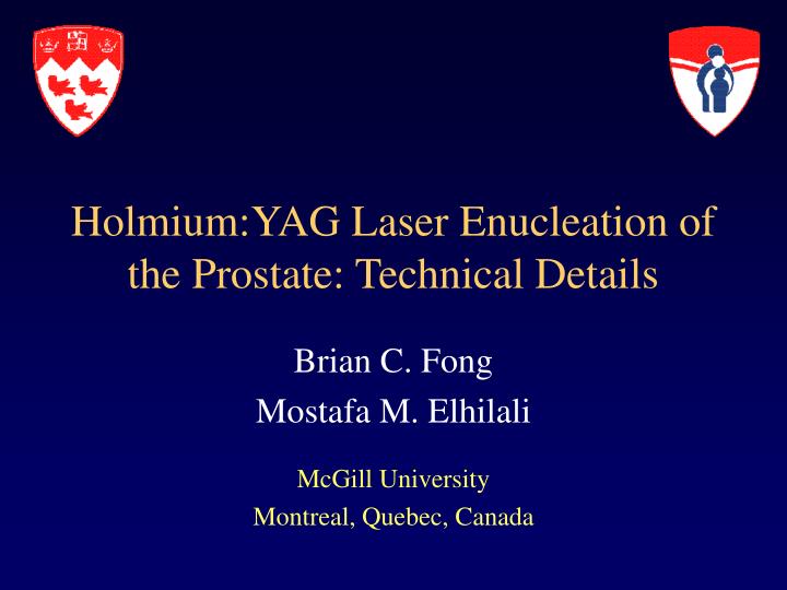 holmium yag laser enucleation of the prostate technical details