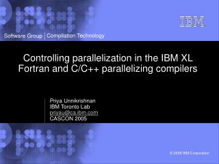 Controlling parallelization in the IBM XL Fortran and C/C++ parallelizing compilers