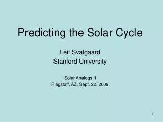 Predicting the Solar Cycle