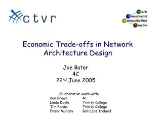 Economic Trade-offs in Network Architecture Design