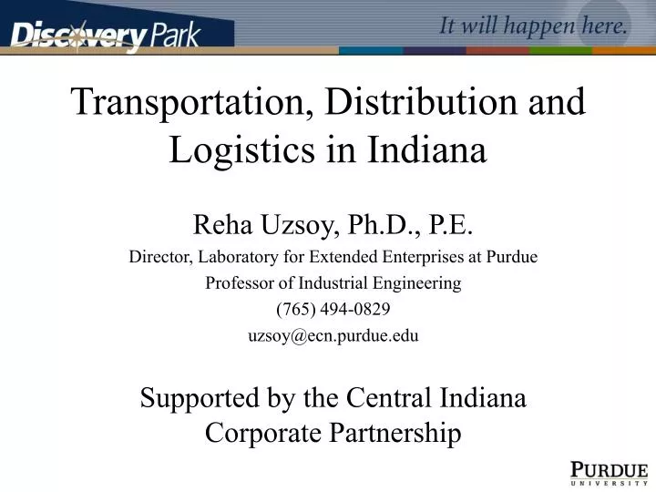 transportation distribution and logistics in indiana