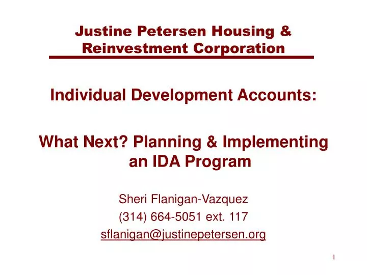 justine petersen housing reinvestment corporation