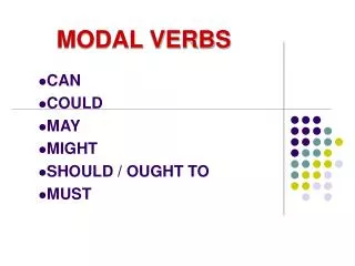 MODAL VERBS