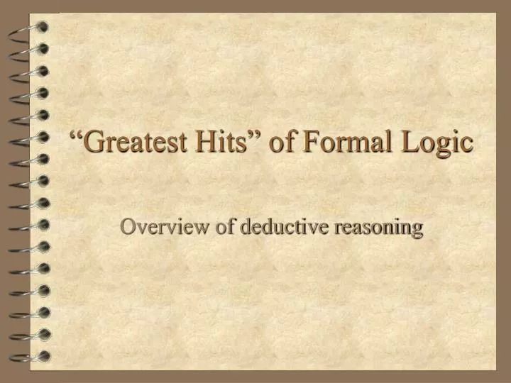 greatest hits of formal logic