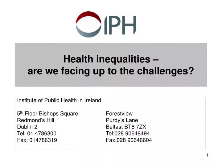 health inequalities are we facing up to the challenges