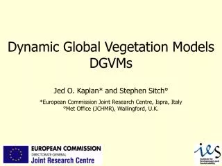 Dynamic Global Vegetation Models DGVMs