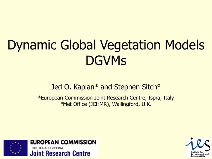 dynamic global vegetation models dgvms