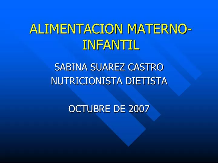 alimentacion materno infantil