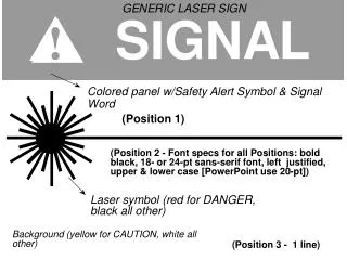 Colored panel w/Safety Alert Symbol &amp; Signal Word