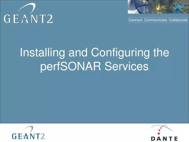 installing and configuring the perfsonar services