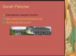 Sarah Fletcher - slide 1