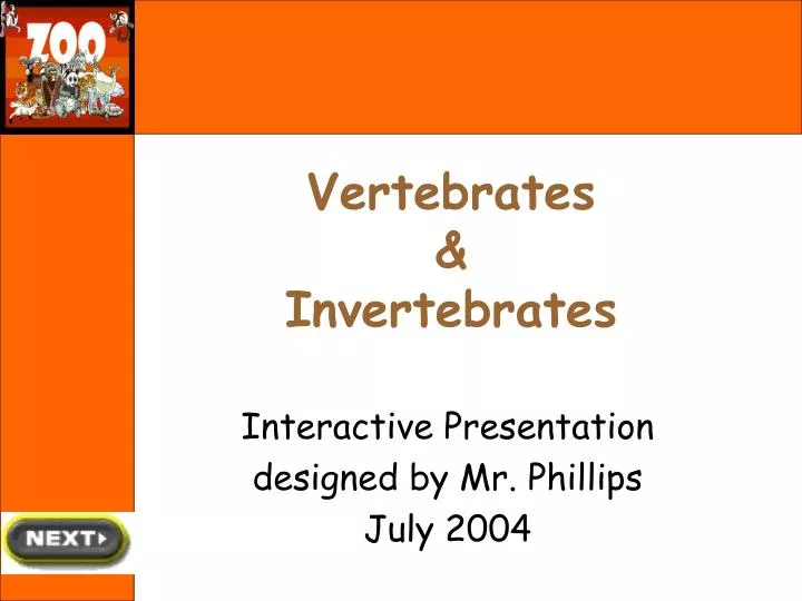 vertebrates invertebrates
