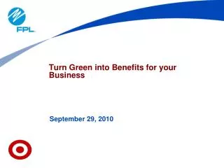 Turn Green into Benefits for your Business