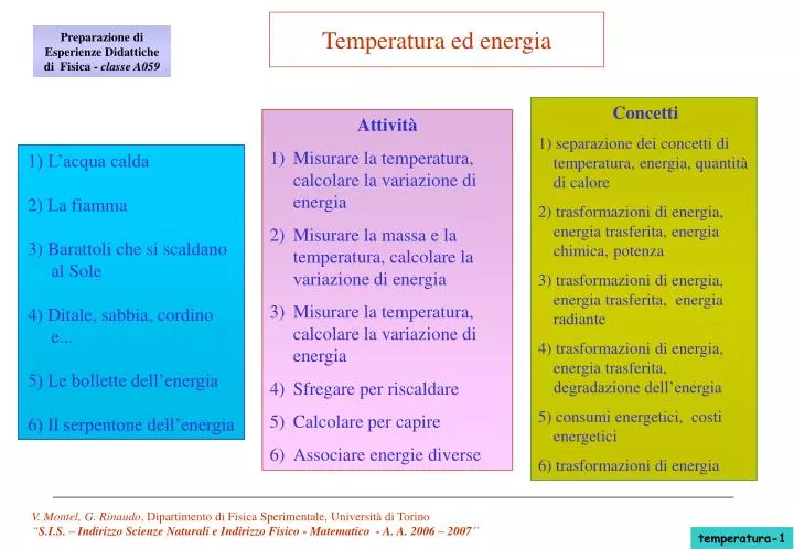 temperatura ed energia