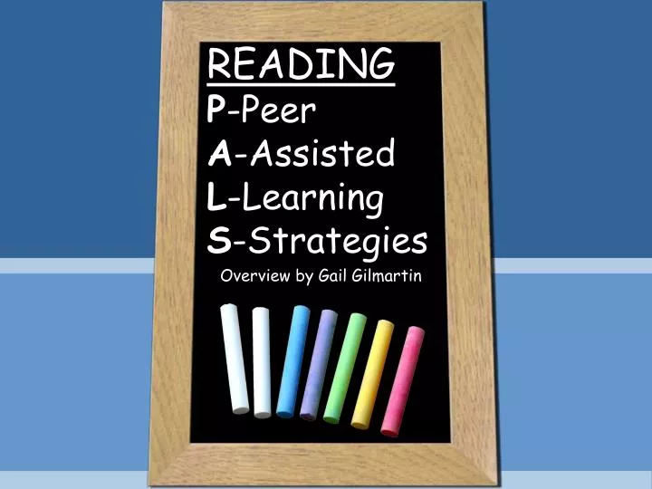 reading p peer a assisted l learning s strategies