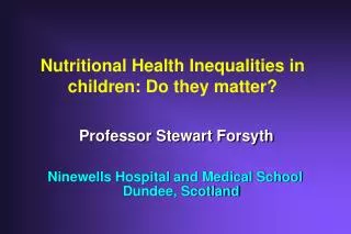 Professor Stewart Forsyth