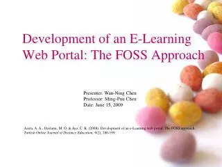 Development of an E-Learning Web Portal : The F OSS Approach