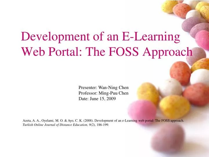 development of an e learning web portal the f oss approach