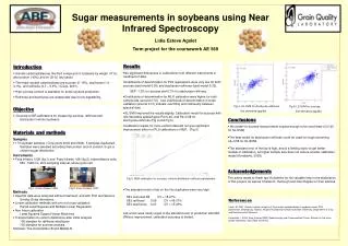 Sugar measurements in soybeans using Near Infrared Spectroscopy
