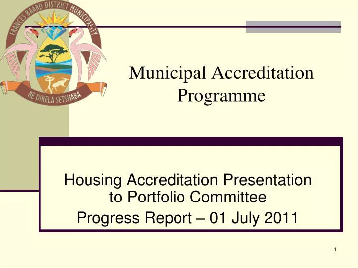 municipal accreditation programme