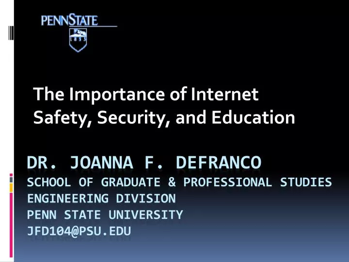 the importance of internet safety security and education