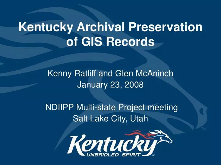 kentucky archival preservation of gis records