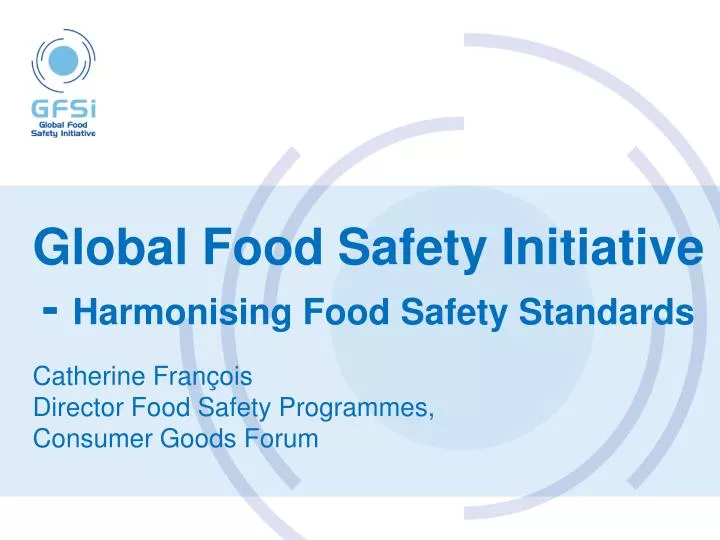 global food safety initiative harmonising food safety standards