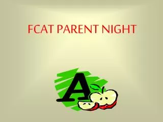 FCAT PARENT NIGHT
