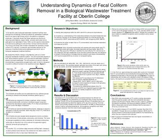 Understanding Dynamics of Fecal Coliform Removal in a Biological Wastewater Treatment Facility at Oberlin College